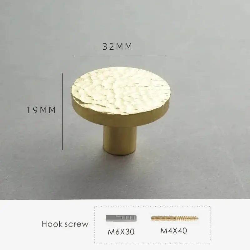 Brass Cabinet Knobs - Hand-Hammered Texture, Modern Design | sitezone test 02