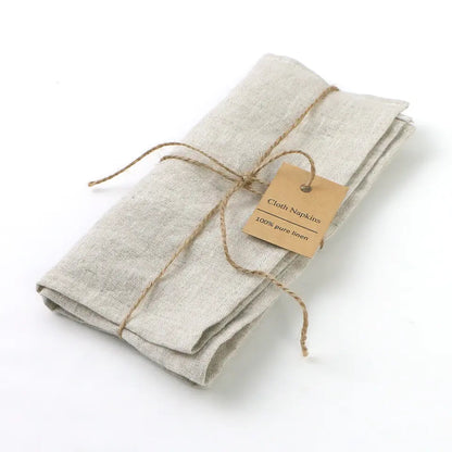 Soft, Pure Linen Table Napkins For Weddings And Parties, Reusable Kitchen Accessories.