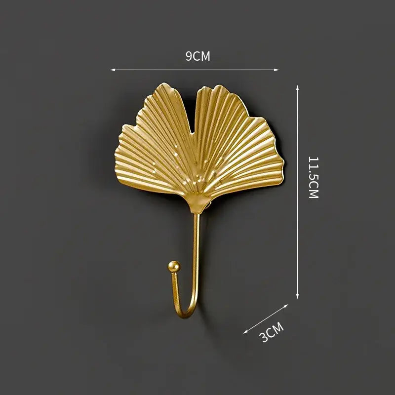 Gold Leaf Wall Hooks – Decorative & Functional Storage | sitezone test 02