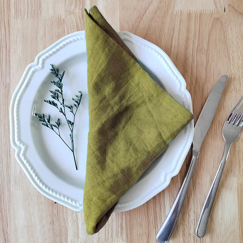 Linen Napkins Set - 40x40cm, Soft & Reusable | sitezone test 02