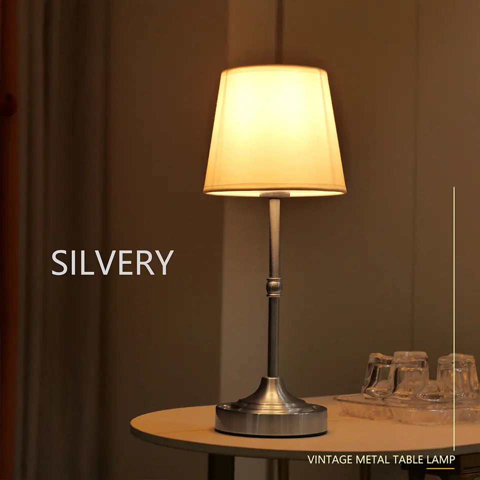 Fabric Desk Lamp - Rechargeable & Touch Control