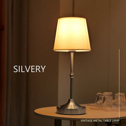 Fabric Desk Lamp - Rechargeable & Touch Control