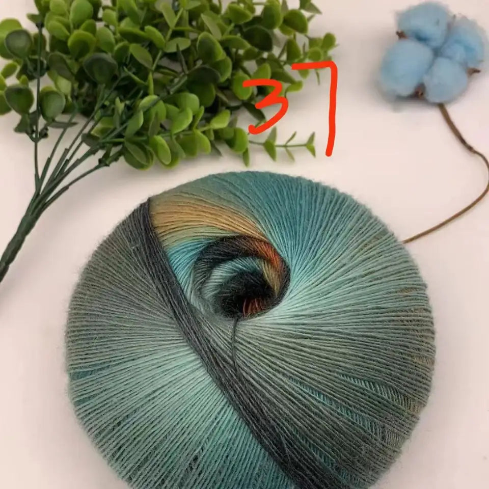 Rainbow Gradient Yarn - 200g/1600m for Crochet