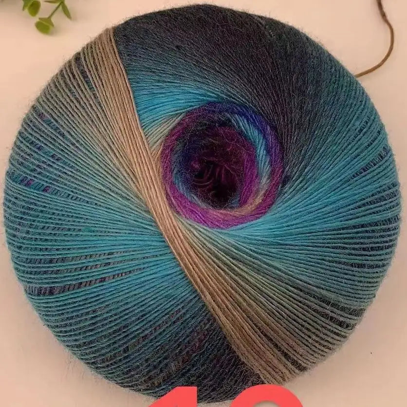 Rainbow Gradient Yarn - 200g/1600m for Crochet