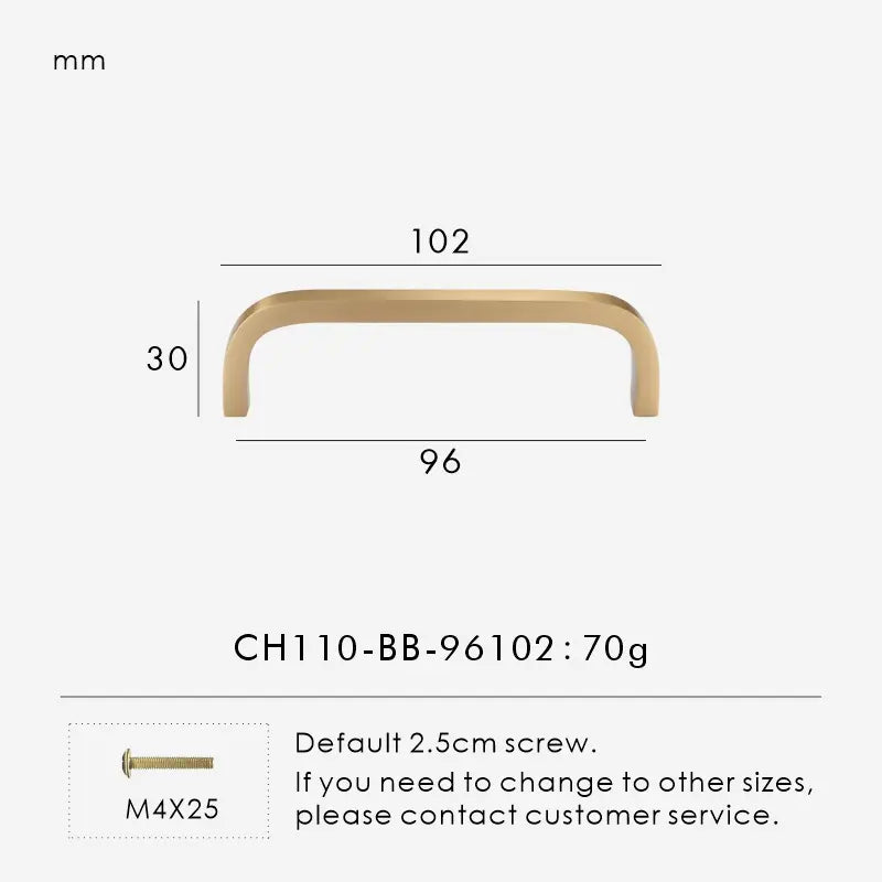 Solid Brass Cabinet Pulls – Modern Bent Design | sitezone test 02