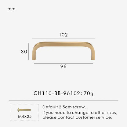Solid Brass Cabinet Pulls – Modern Bent Design | sitezone test 02