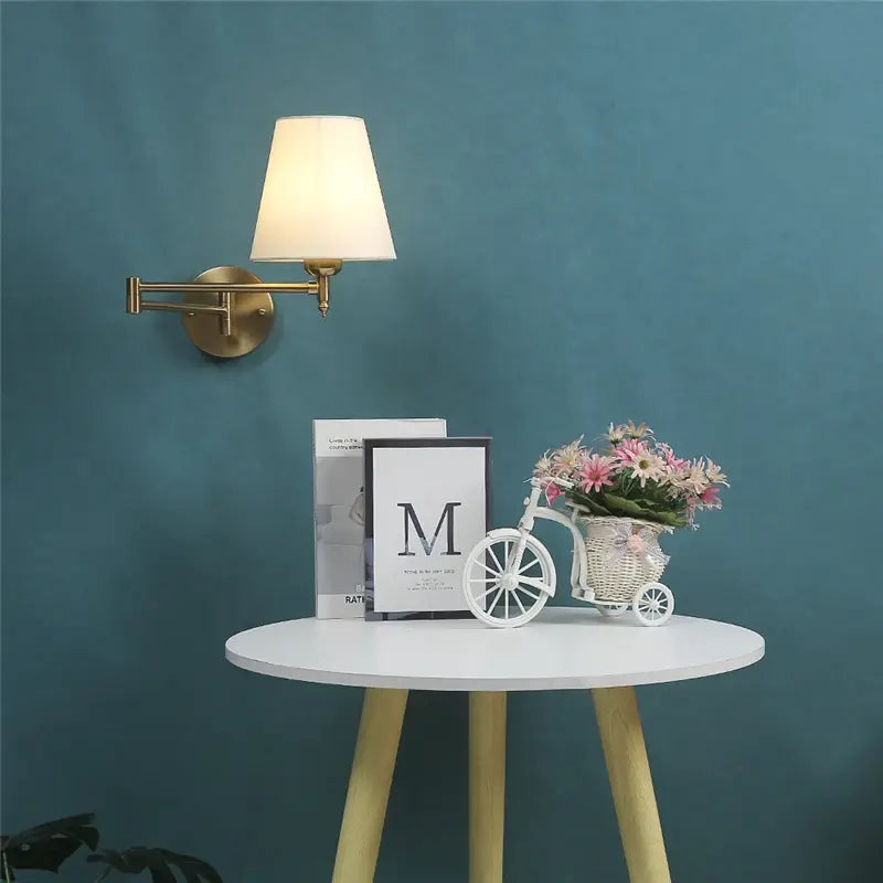 Modern Adjustable Led Wall Lamps For Bedroom And Study, Minimalist Design, Rotating Arm.