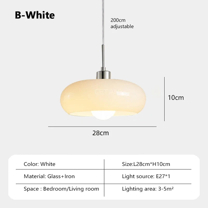 Orange Bauhaus Pendant Light | Glass & Steel