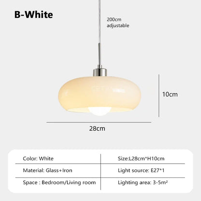 Orange Bauhaus Pendant Light | Glass & Steel