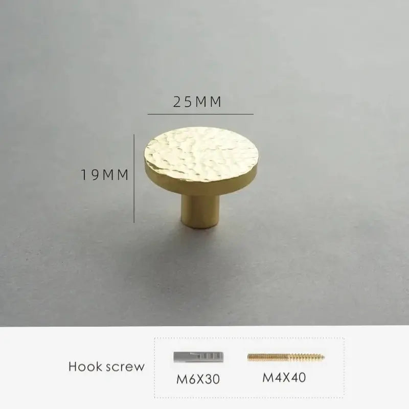 Brass Cabinet Knobs - Hand-Hammered Texture, Modern Design | sitezone test 02
