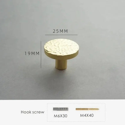 Brass Cabinet Knobs - Hand-Hammered Texture, Modern Design | sitezone test 02