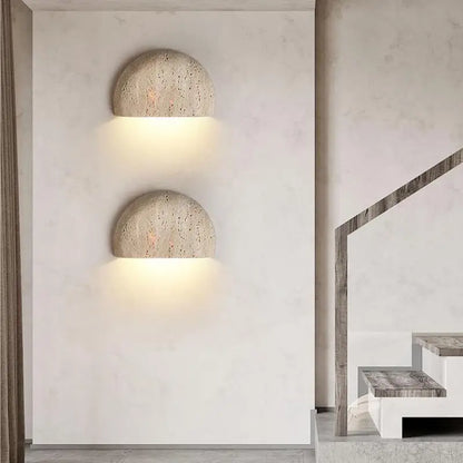 Wabi-Sabi Stone Wall Lamp – Retro & Atmospheric Lighting