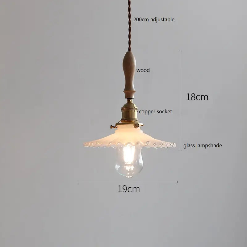 IWHD Schmetterling Keramik LED Pendelleuchte neben Holzgriff Kupfer Sockel Home Decor Schlafzimmer Esszimmer Wohnzimmer Licht Hängelampe