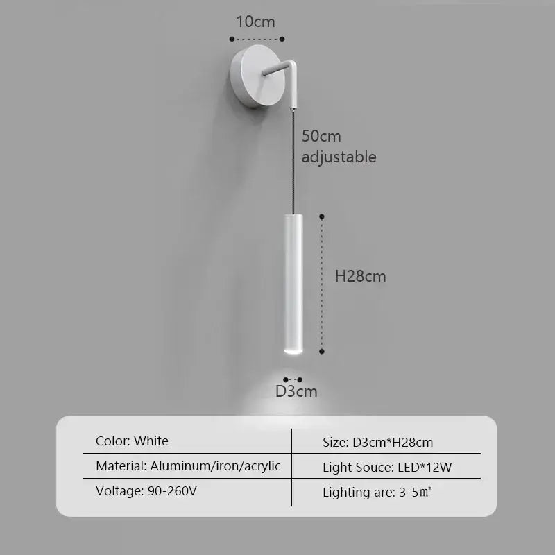 Modern LED Wall Sconce - Adjustable Reading Light
