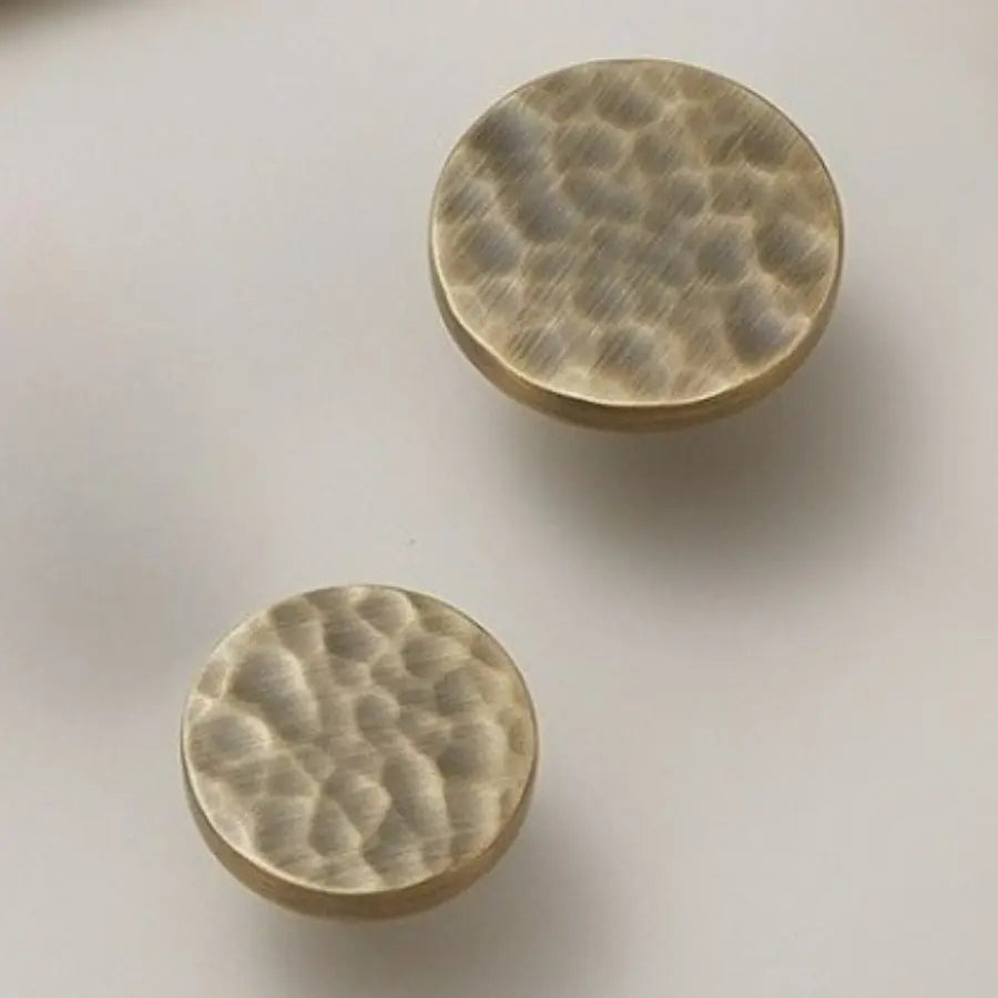 Textured Kitchen Handles Brass Knobs - Hand-Hammered Texture | JUGLANA