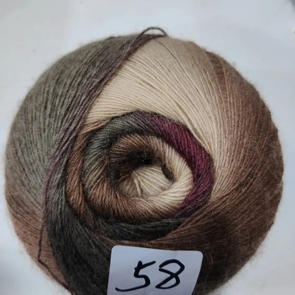 Rainbow Gradient Yarn - 200g/1600m for Crochet