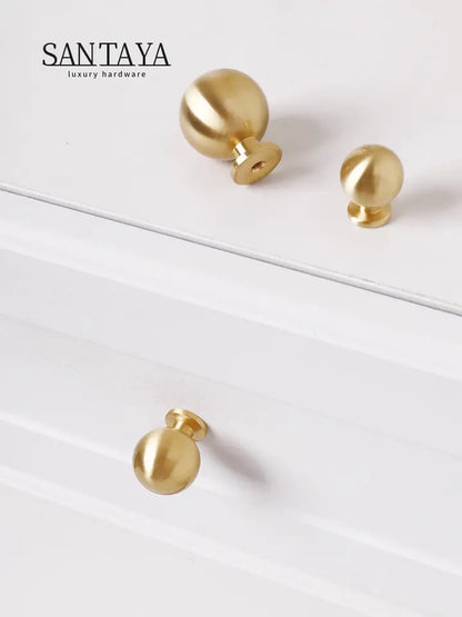 Brass Round Knob - Modern Gold Drawer Pull | sitezone test 02