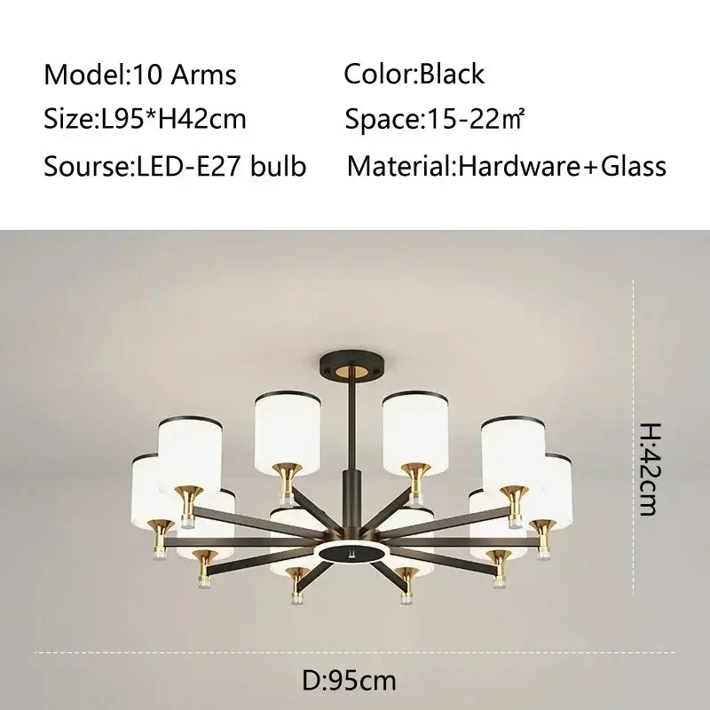 Modern Gold Chandelier - Luxury Lighting for Living Room