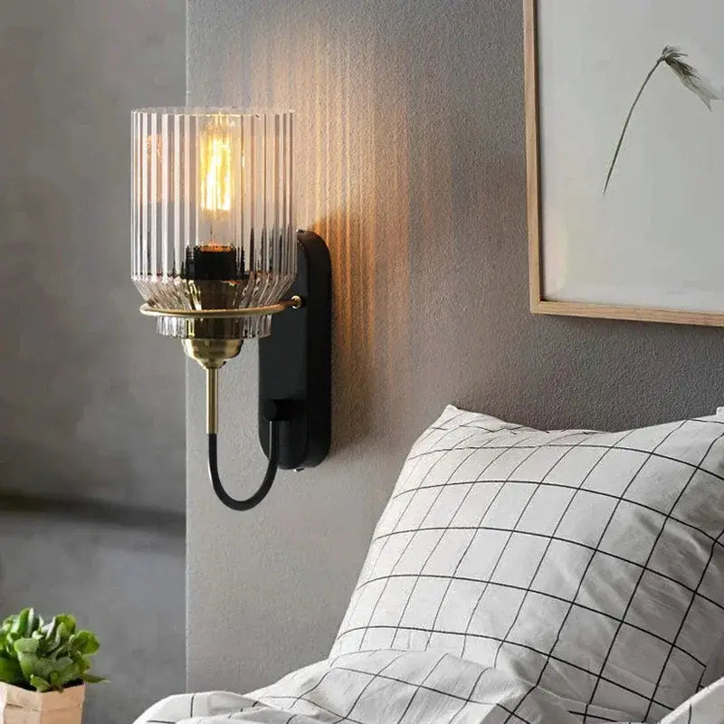 Retro Industrial Wall Sconce - Dimmable LED for Bedroom