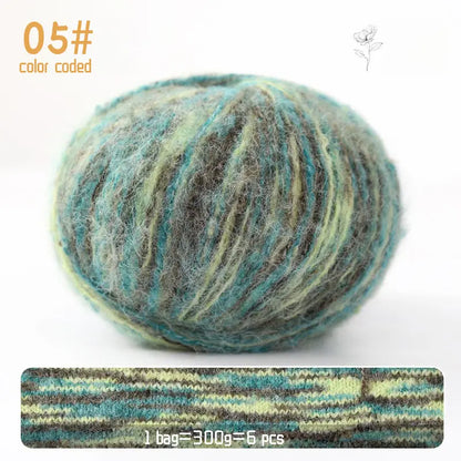 Gradient Mohair Yarn - Colorful Blend for Knitting