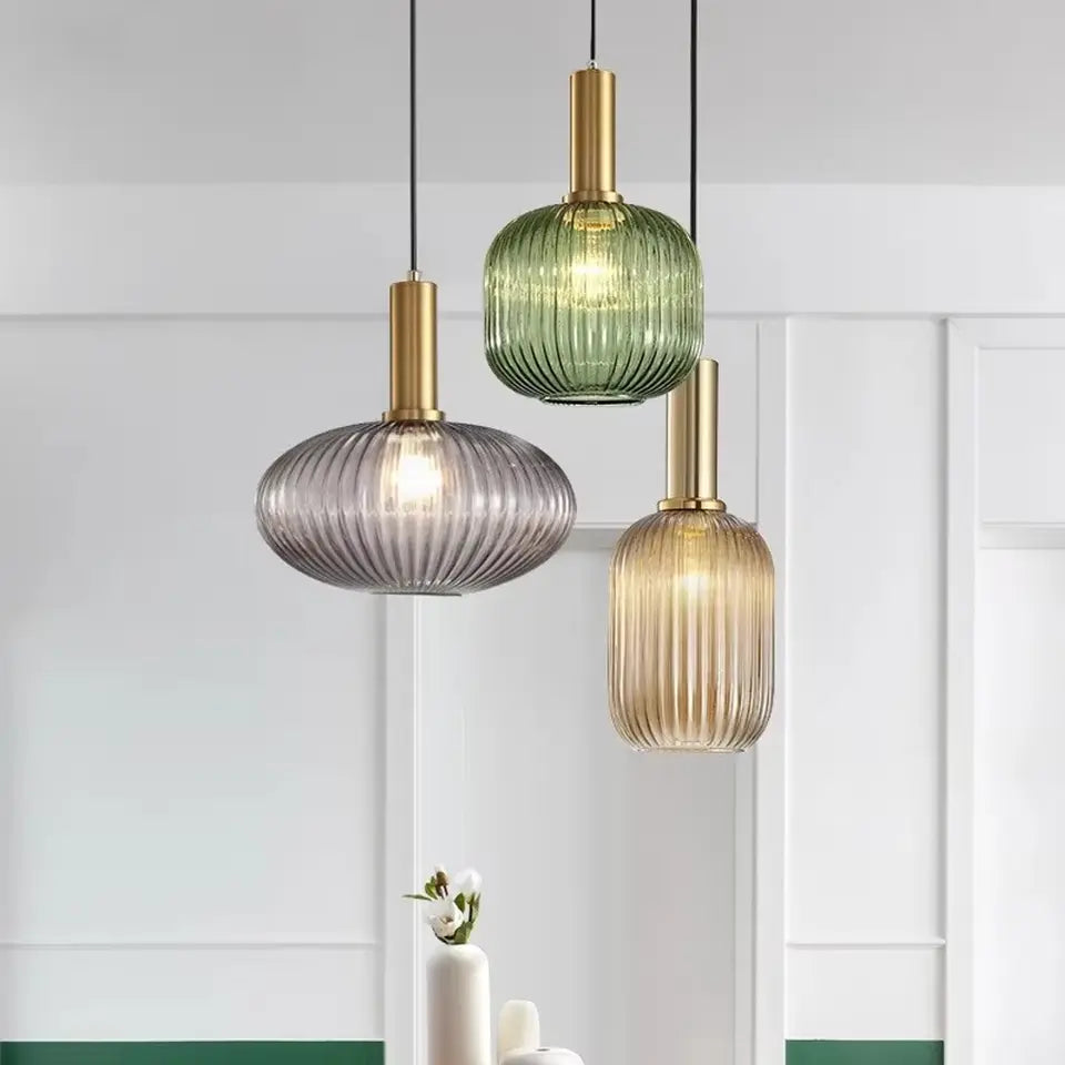 Glas Pendelleuchten E27 Rauchgrau für Küche Restaurant Esstisch Wohnzimmer Bar Front Home Decor Hängeleuchten