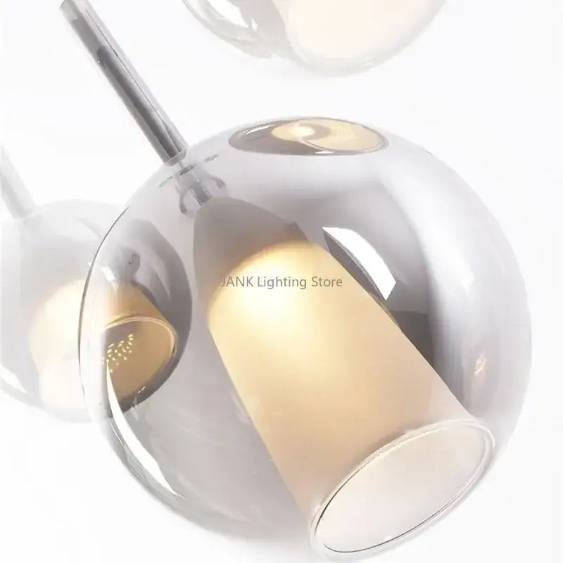 Italian Bubble Glass Pendant Light – Luxury LED for Dining