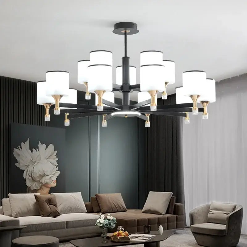 Modern Gold Chandelier - Luxury Lighting for Living Room