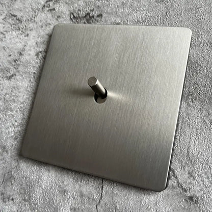 Matte Stainless Steel Wall Switch - USB & EU Outlet | sitezone test 02