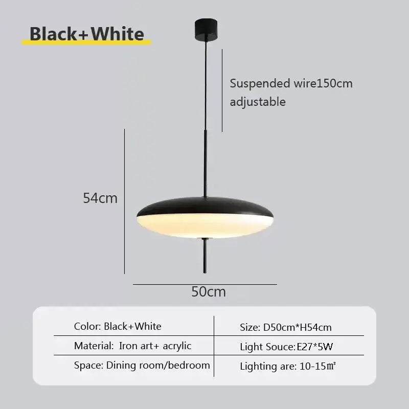 Nordic LED Anhänger Licht Fliegende Untertasse Design Lampe Für Schlafzimmer Wohnzimmer Bar Cafe Büro Innen Einfache Hause Dekorative Leuchte