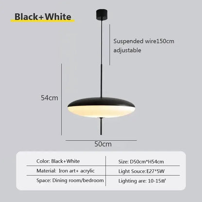 Nordic LED Anhänger Licht Fliegende Untertasse Design Lampe Für Schlafzimmer Wohnzimmer Bar Cafe Büro Innen Einfache Hause Dekorative Leuchte