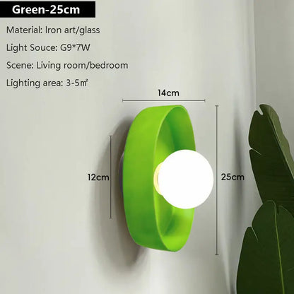 Minimalist Wall Lamp – Round Glass for Bedroom & Living Room