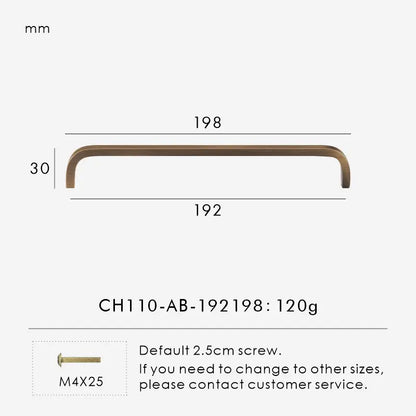 Solid Brass Cabinet Pulls – Modern Bent Design | sitezone test 02