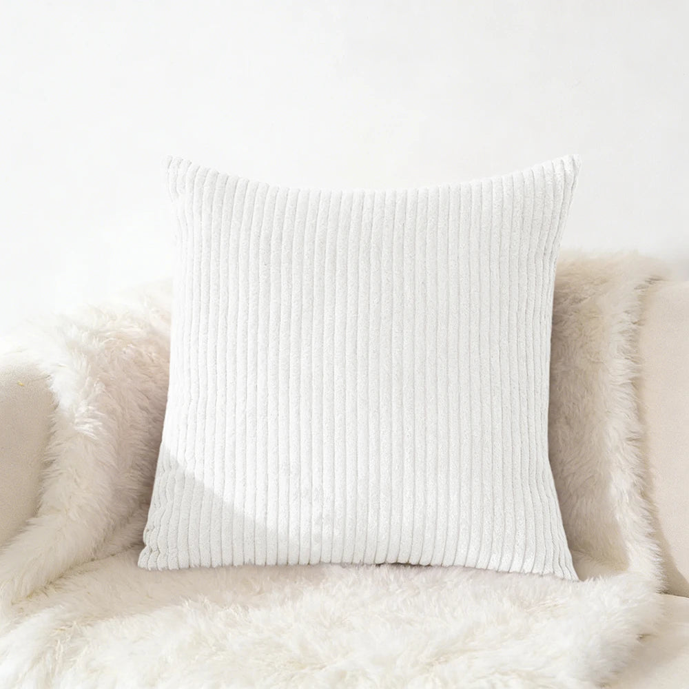Corduroy Pillow Cover - Soft Flannel Cushion