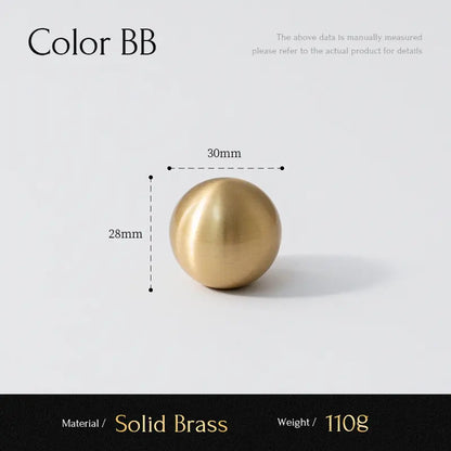 Brass Round Knob - Modern Gold Drawer Pull | sitezone test 02