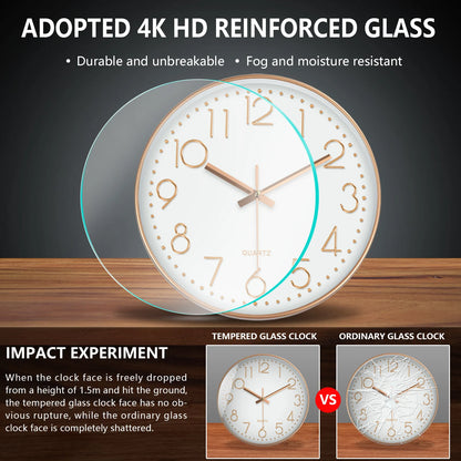Minimalist Quartz Wall Clock – Silent, Modern Design