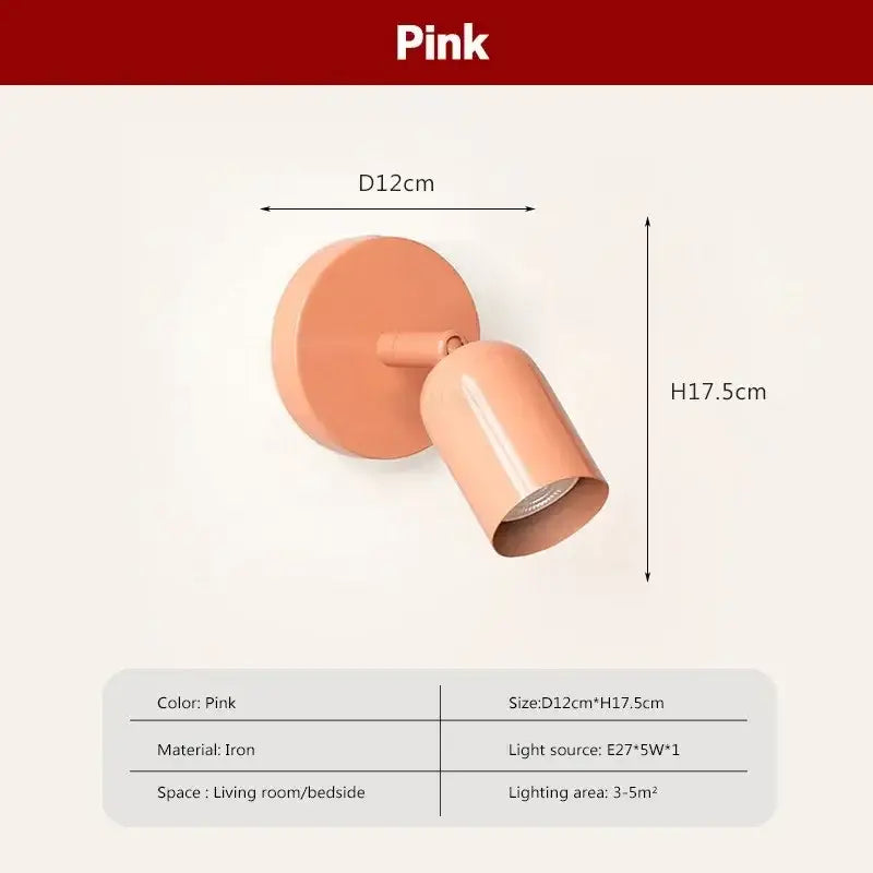 E27 nordische Wand leuchte minimalist ische Macaron LED Single Head Leuchten für Schlafzimmer Nacht Esszimmer Coffee Shop Innen dekor Lichter