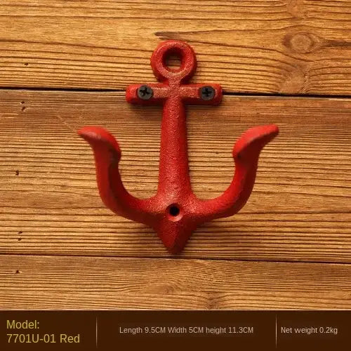 Anchor Wall Hook Rack - Rustic Cast Iron for Entryway | sitezone test 02