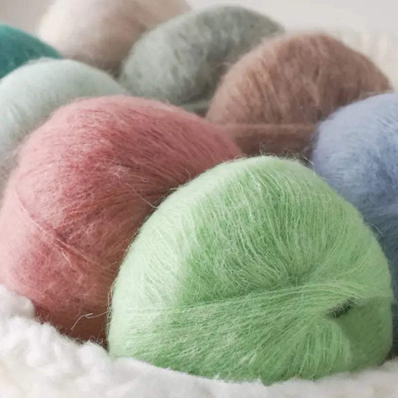 Mohair Yarn Set - Soft & Skin-Friendly for DIY Projects