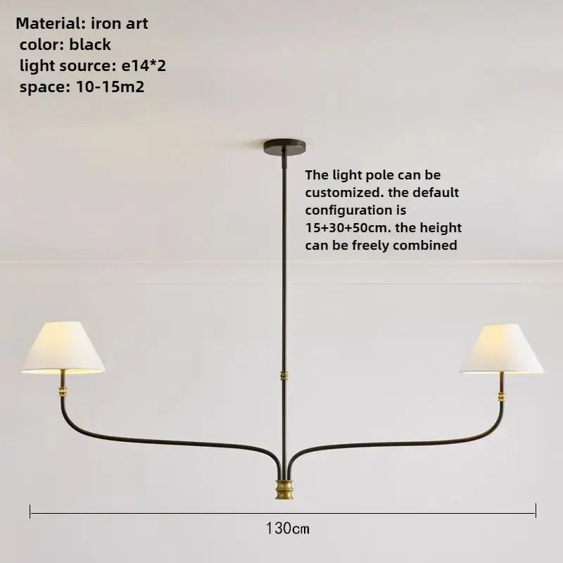 Collins Round Chandelier - Fabric Branch Lamp | Sitezone Test 02