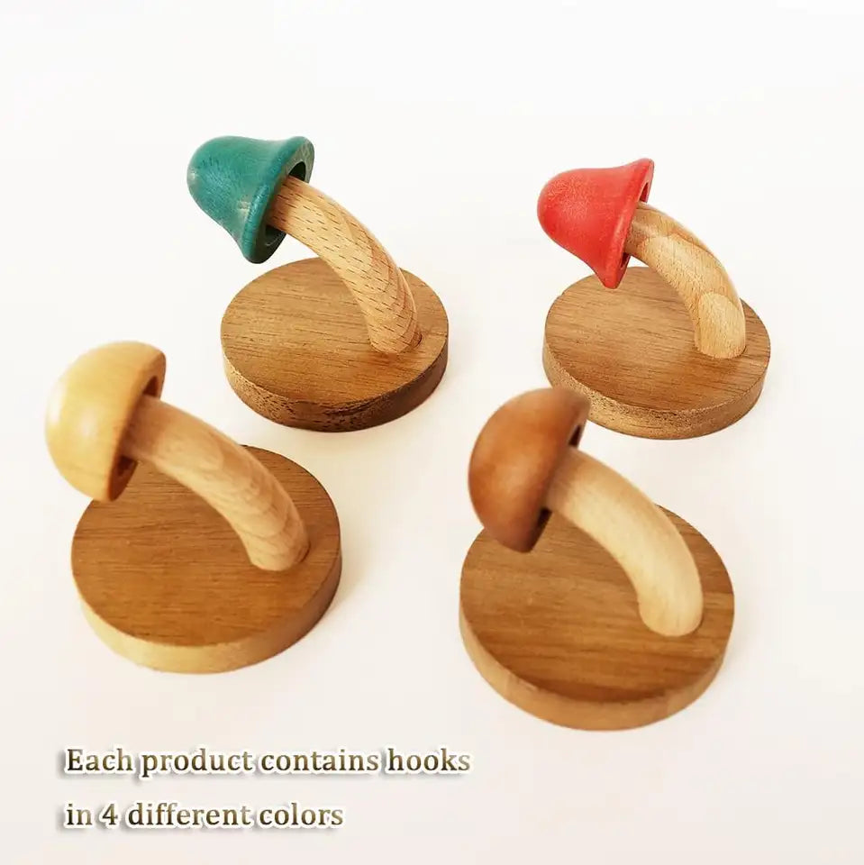 Mushroom Coat Hooks - Colorful & Fun Wall Decor | sitezone test 02