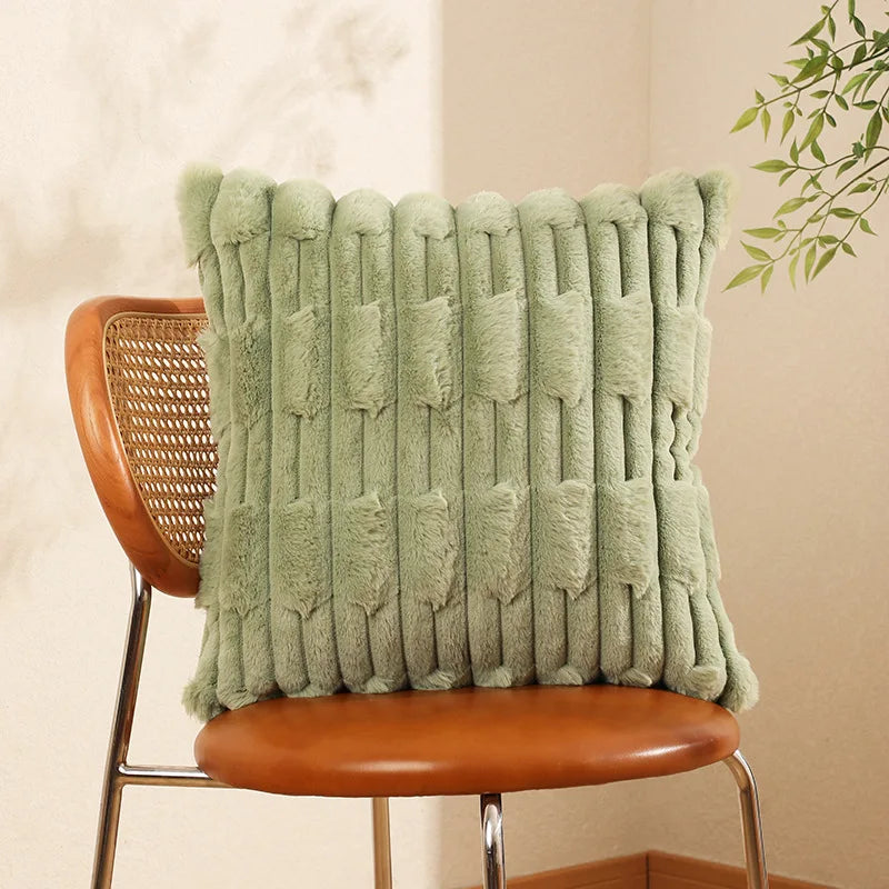 Plush Cushion Cover - Soft Sofa Pillow