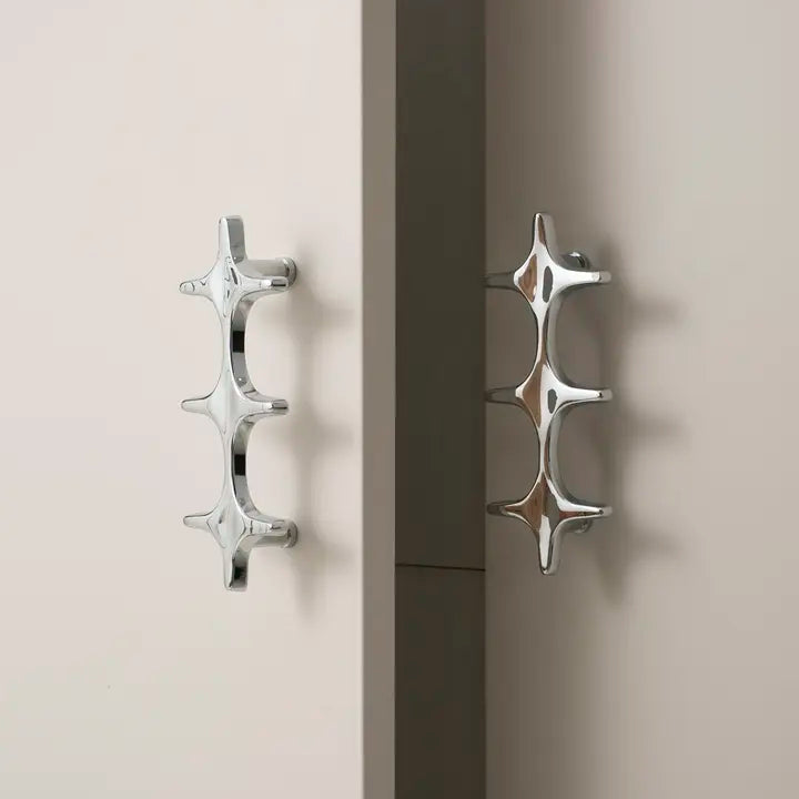 Chrome Cabinet Handle – Modern Cross Design for Drawers