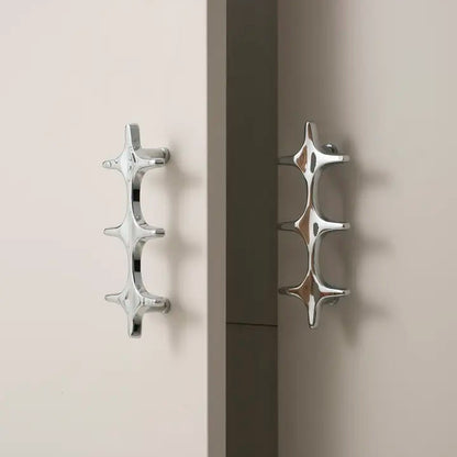 Chrome Cabinet Handle – Modern Cross Design for Drawers