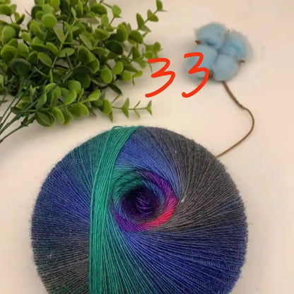 Rainbow Gradient Yarn - 200g/1600m for Crochet