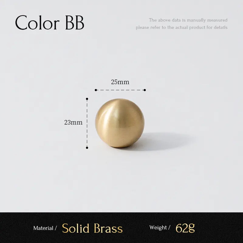 Brass Round Knob - Modern Gold Drawer Pull | sitezone test 02