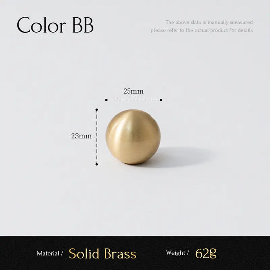Brass Round Knob - Modern Gold Drawer Pull | sitezone test 02
