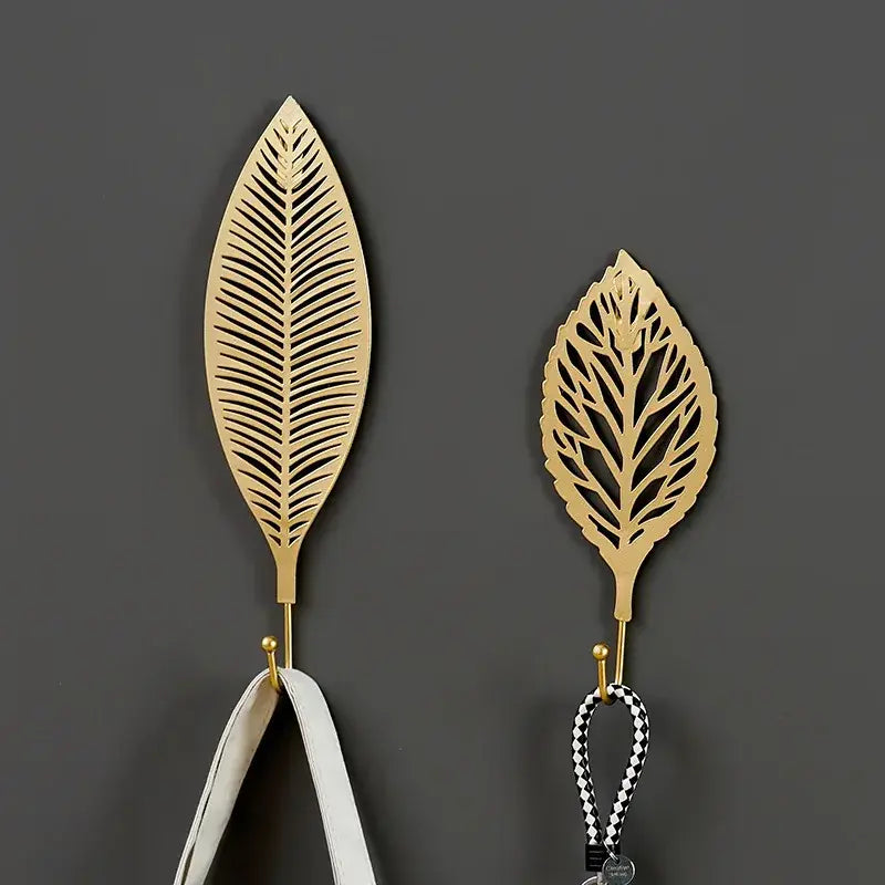 Gold Leaf Wall Hooks – Decorative & Functional Storage | sitezone test 02