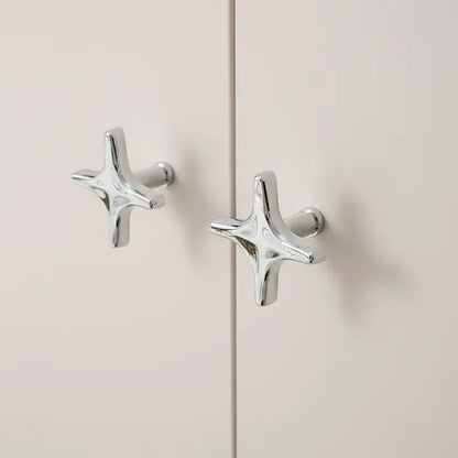 Chrome Cabinet Handle – Modern Cross Design for Drawers