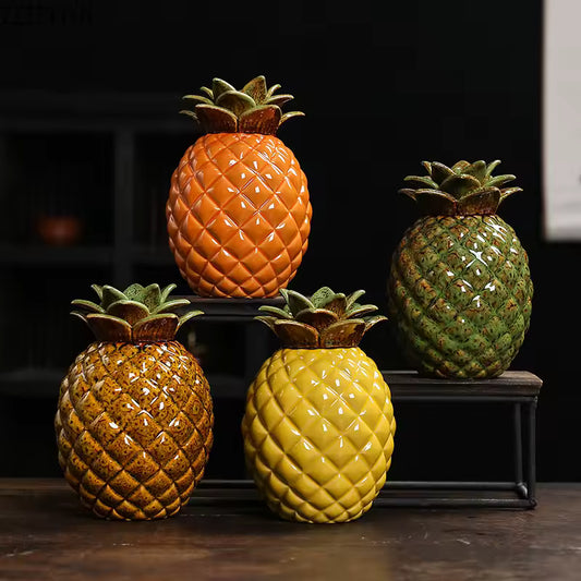 Chinese Pineapple Tea Can - Airtight Ceramic Tea Storage