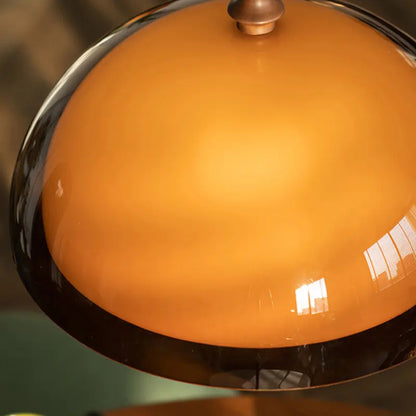 Brown Acrylic Pendant Light - Adjustable Height, Wood Finish